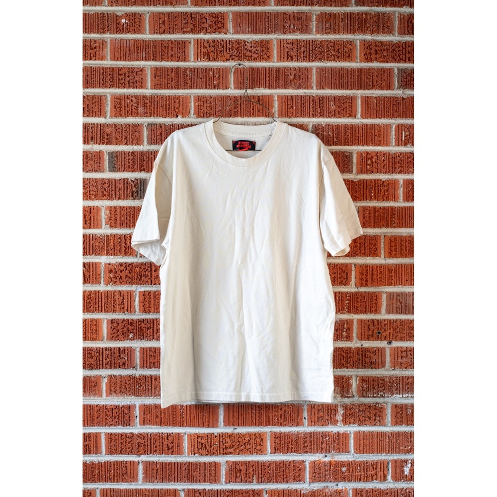 Street Affaires Mens Cream Off White Short Sleeve Crewneck T-Shirt Size L